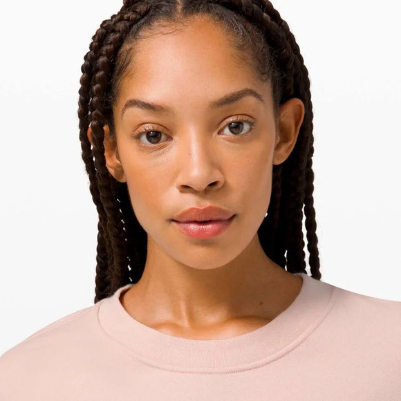 Lululemon Perfectly Oversized Crewneck Sweatshirt Feather Pink 27112 - Picture 2 of 9